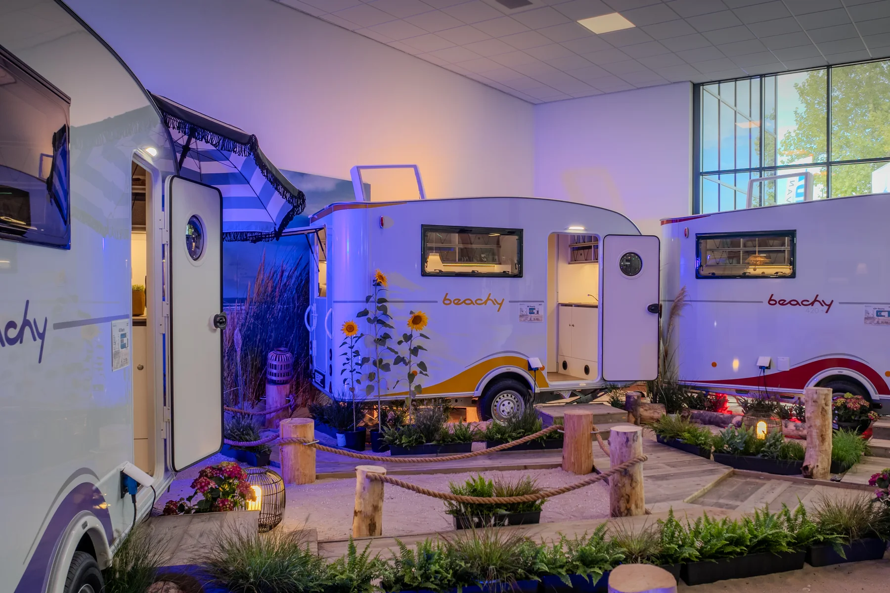Beachy caravans in een sfeervolle presentatie tijdens Dordt Open